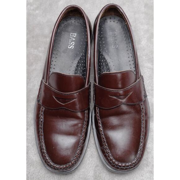 GH Bass Zevon Burgundy Leather Penny Loafers Mens Size 10.5 main image 5